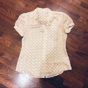 Banana republic silk button down chain print S